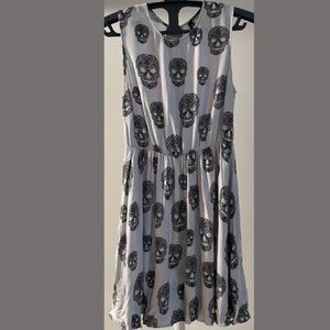 Divided Mini Skull Dress